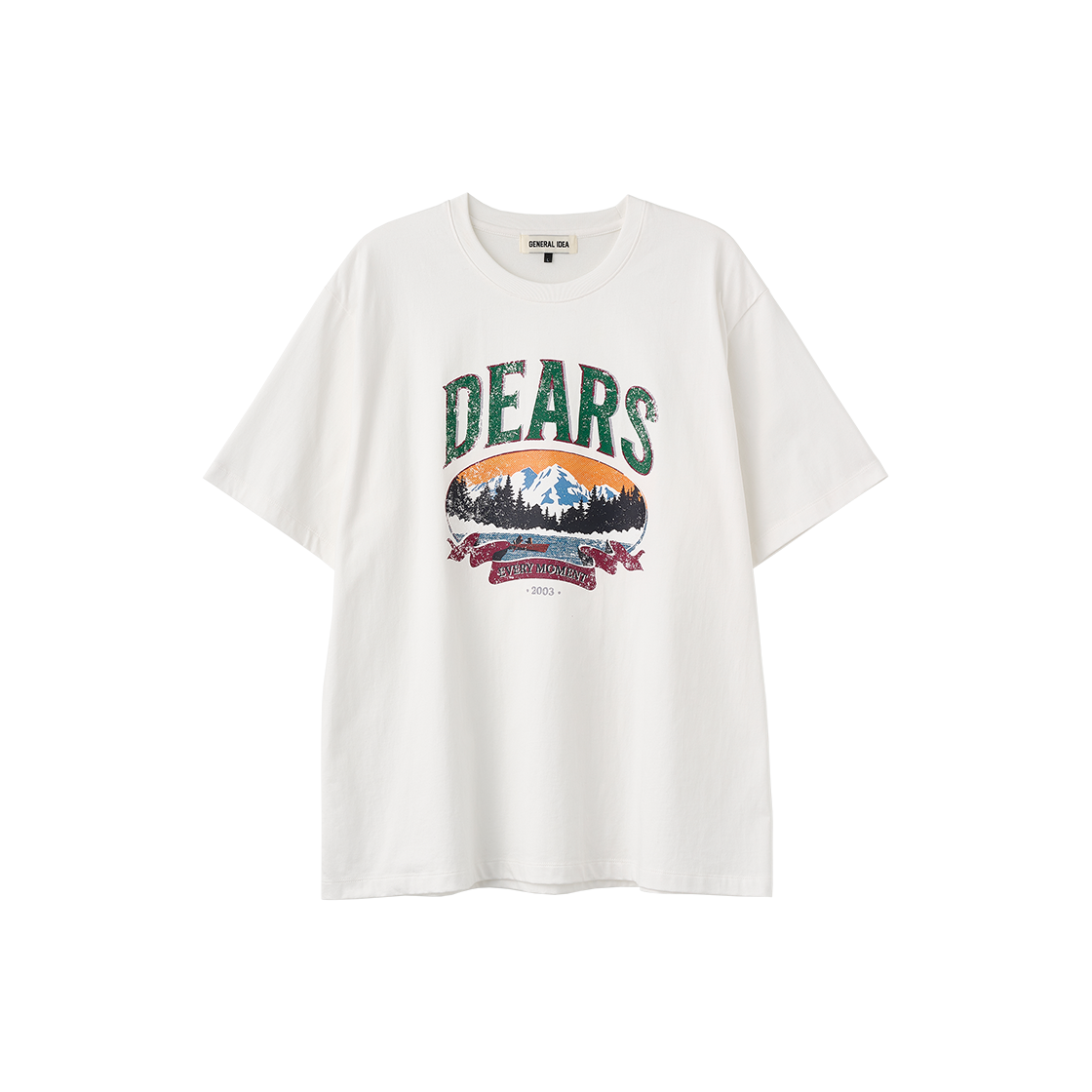 제너럴아이디어 유니섹스 디어스 루즈핏 반팔티 화이트(General Idea Unisex Dears Loose Fit Half T-Shirts White)