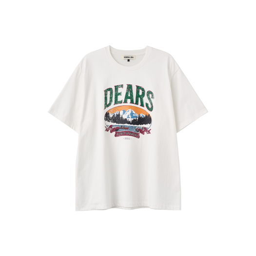 SBE2U01013WHM General Idea Unisex Dears Loose Fit Half T-Shirts White
