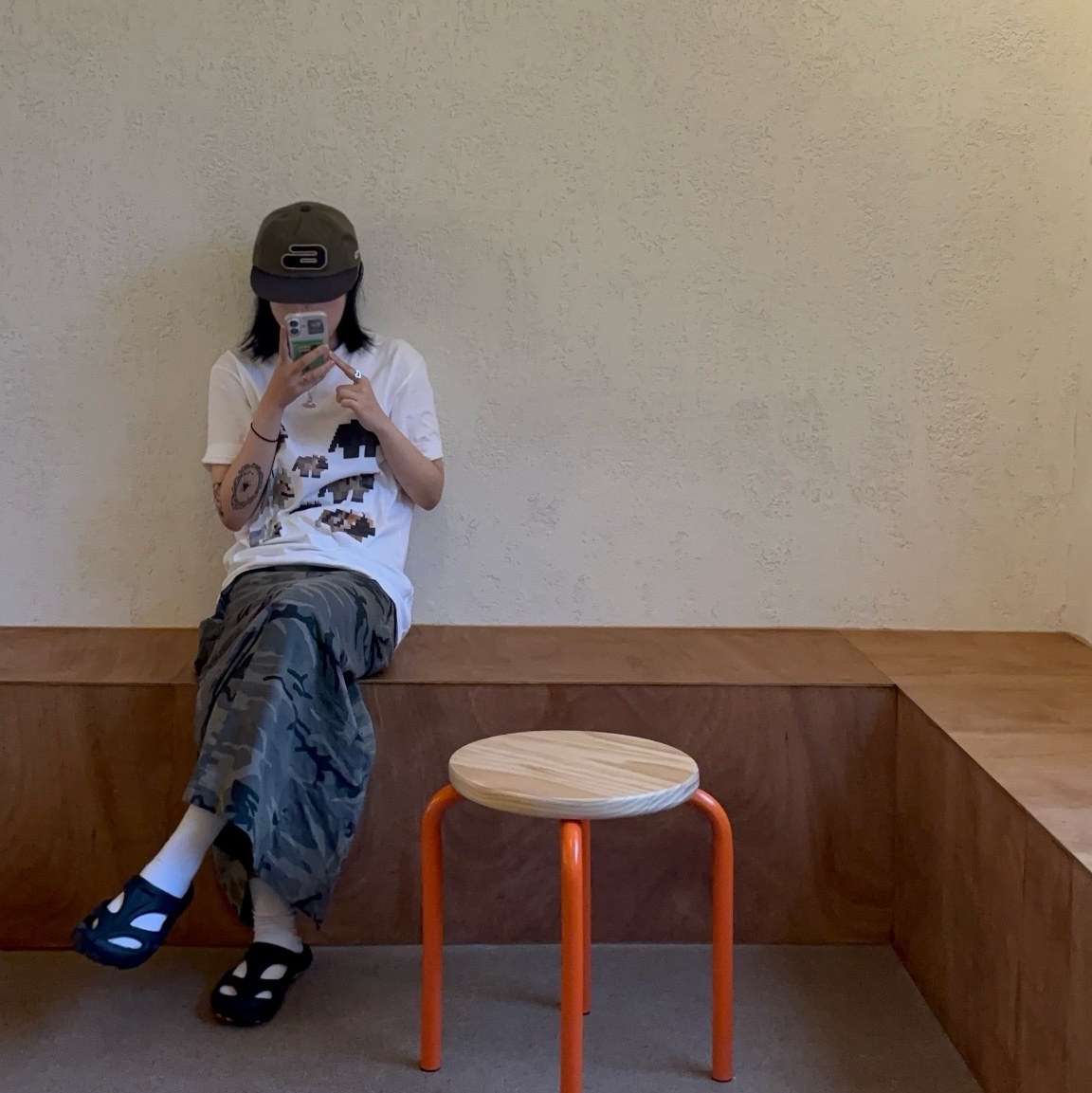 (W) Keen Shanti Black Dawn Blue, Aeae Alphabet Logo Cotton Cap Charcoal Khaki 착용 스타일 - 2