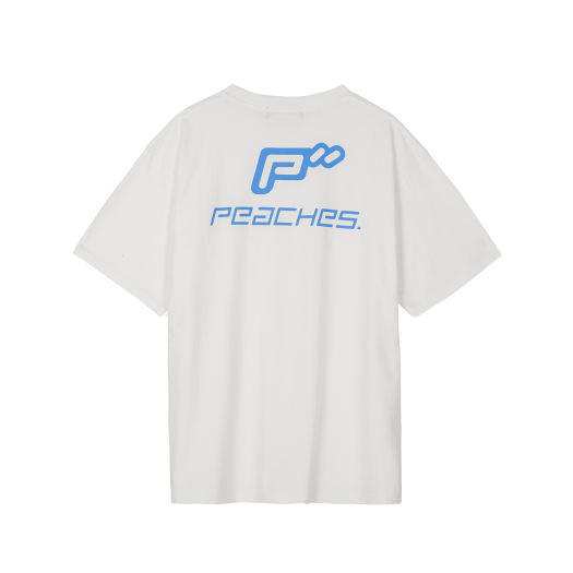 PCS25GXSS003 Peaches. Outline Logo S/S Tee White