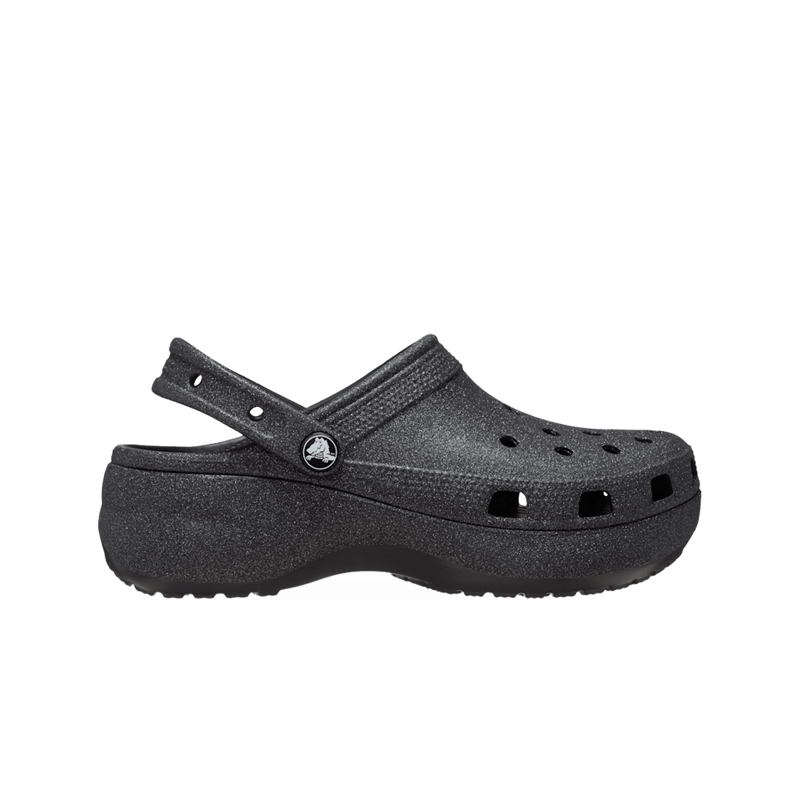 (W) 크록스 클래식 플랫폼 글리터 클로그 블랙((W) Crocs Classic Platform Glitter Clog Black)
