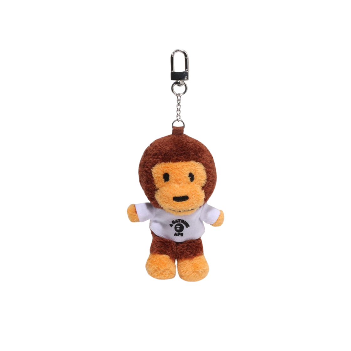 베이프 베이비 마일로 컬리지 티셔츠 플러시 돌 키 체인 브라운(BAPE Baby Milo College T-Shirt Plush Doll Key Chain Brown)