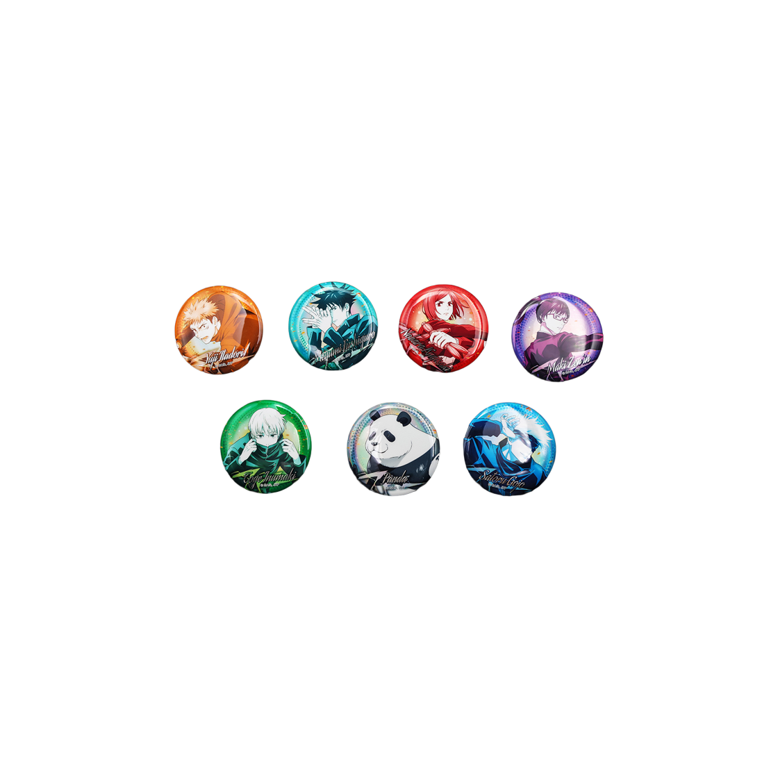 키쿠 주술회전 오리지널 뱃지 7종 세트(KIKU Jujutsu Kaisen Original Badge 7 Kinds Set)