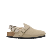 Birkenstock Tokio Inside Shearling Suede Leather Fur Taupe - Regular