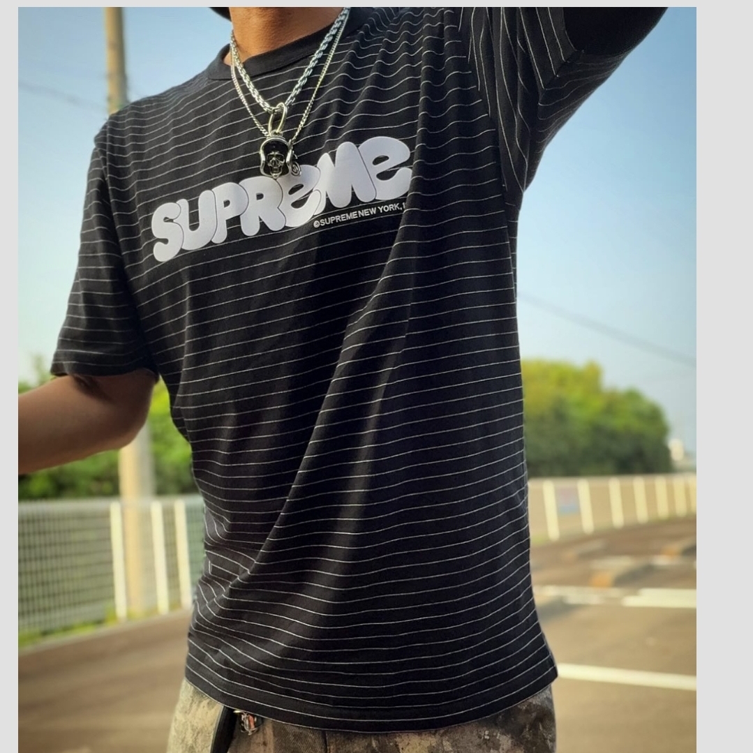 Supreme Bubble S/S Top Black - 25SS 착용 스타일 - 1