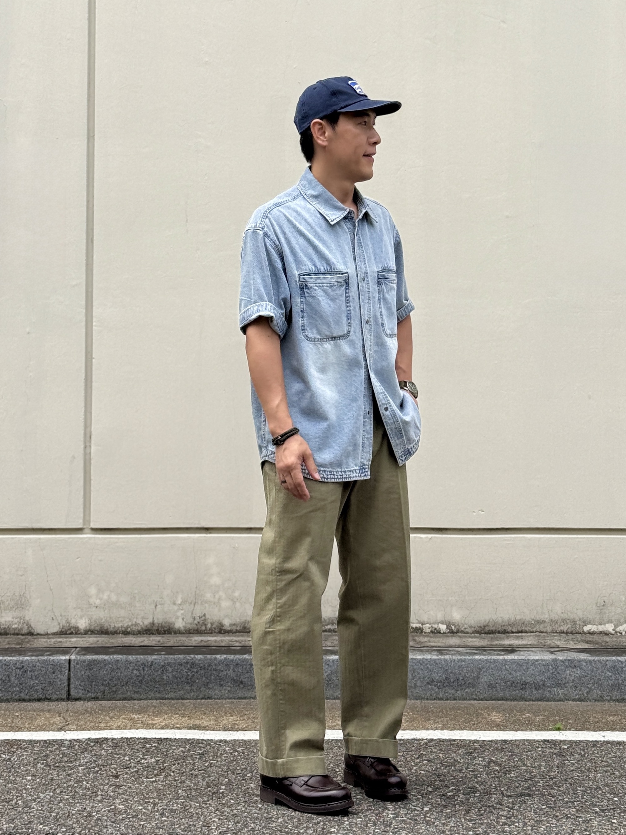 Paraboot Chambord Tex Lisse Cafe 착용 스타일 - 2