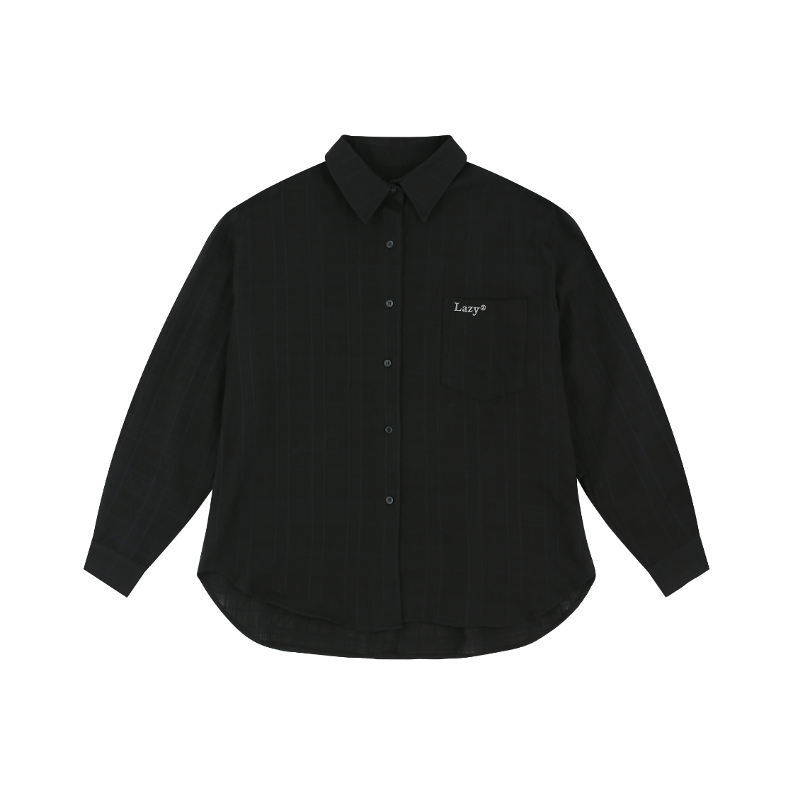 Loose Fit Classic Check Shirt LAZYZ Loose Fit Classic Check Shirt Black