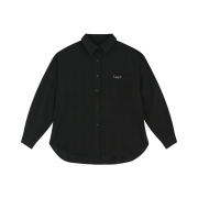 LAZYZ Loose Fit Classic Check Shirt Black