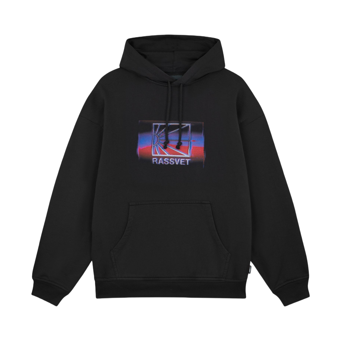 라스벳 글리치 후드 블랙(Rassvet Glitch Hoodie Black)