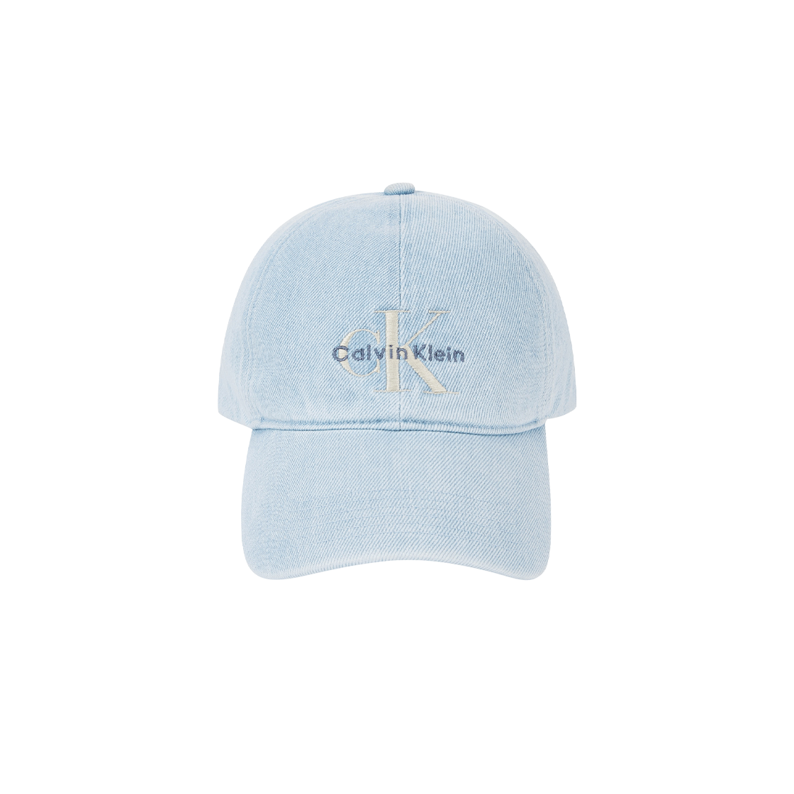 캘빈 클라인 CKJ 모노그램 데님 베이스볼 캡 라이트 블루(Calvin Klein CKJ Monogram Denim Baseball Cap Light Blue)