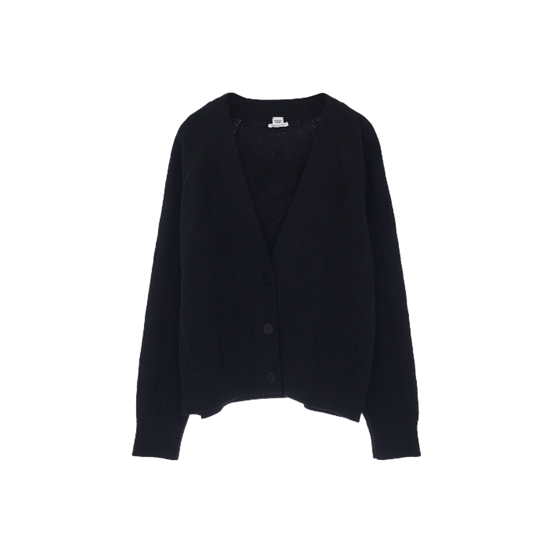 ITT4TFNANL6P Hermes 25FW H Long Sleeve Cardigan 40 Black