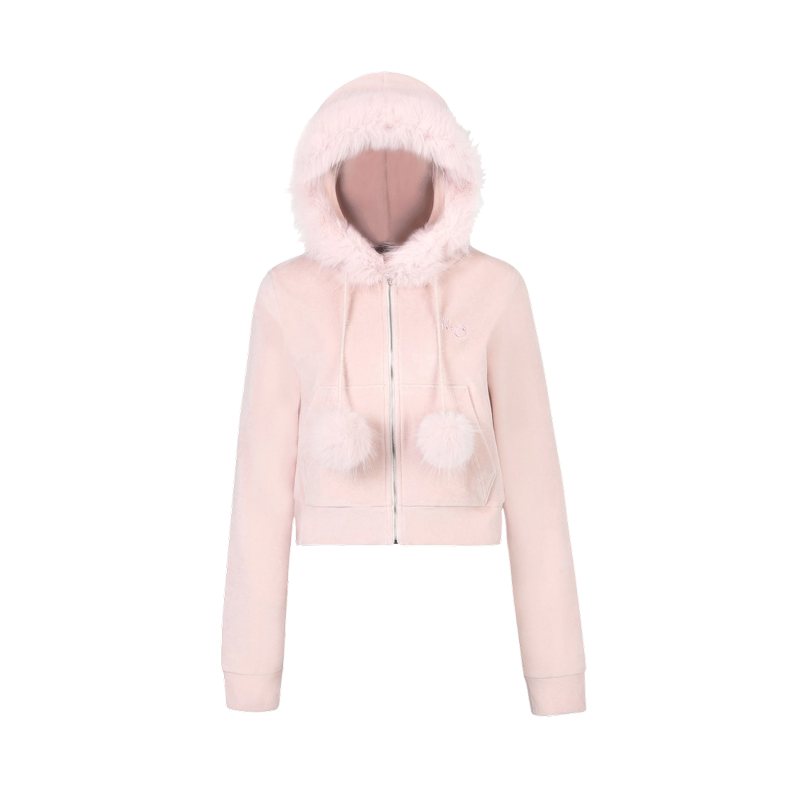 (W) 아이당 클럽 퍼 벨벳 탑 핑크((W) Idang Club Fur Velvet Top Pink)