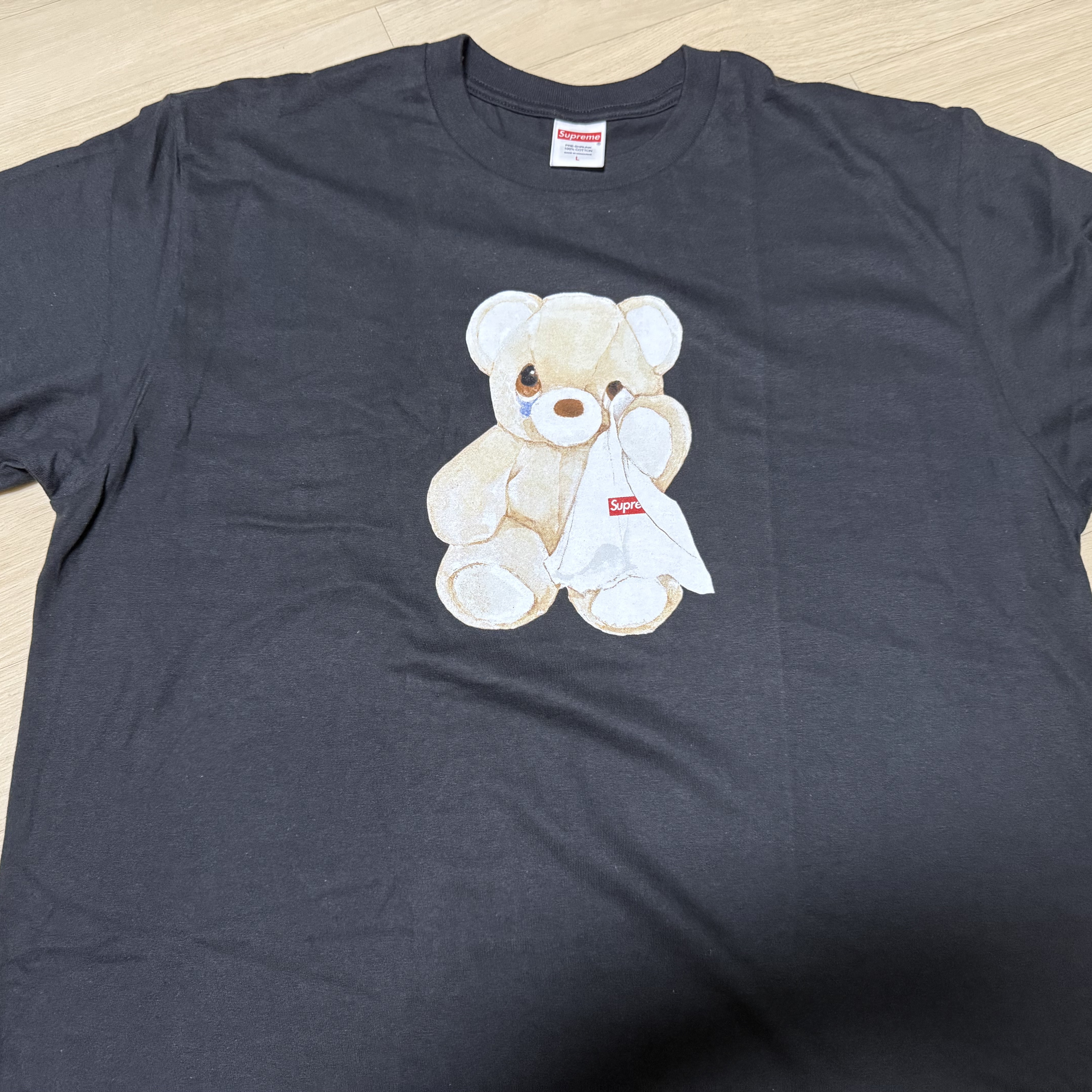 Supreme Bear T-Shirt Black - 25SS 착용 스타일 - 2