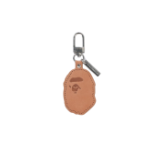 BAPE Ape Head Leather Keychain Brown