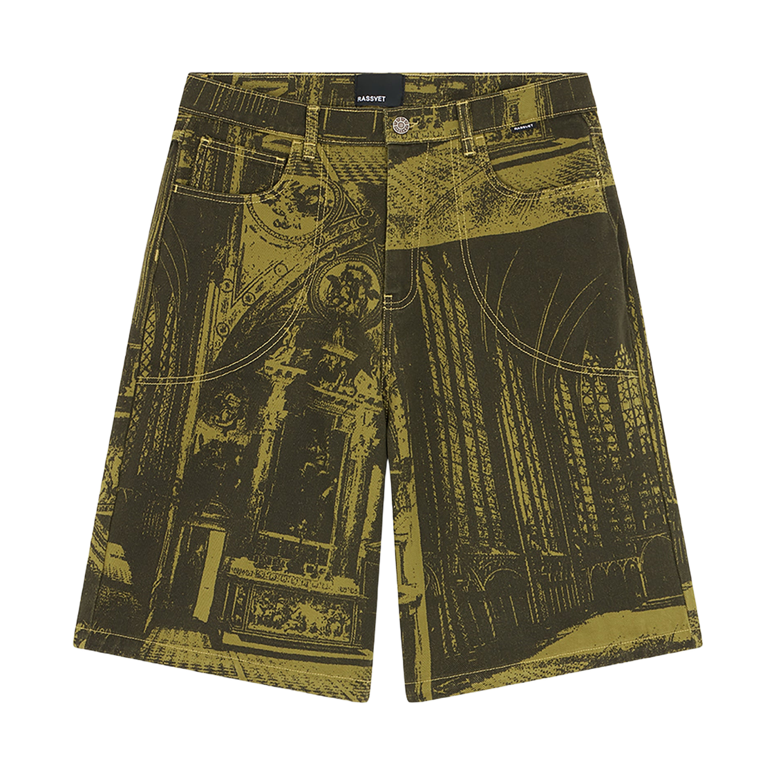라스벳 캐시더럴 데님 쇼츠 멀티(Rassvet Cathedral Denim Short Multi)