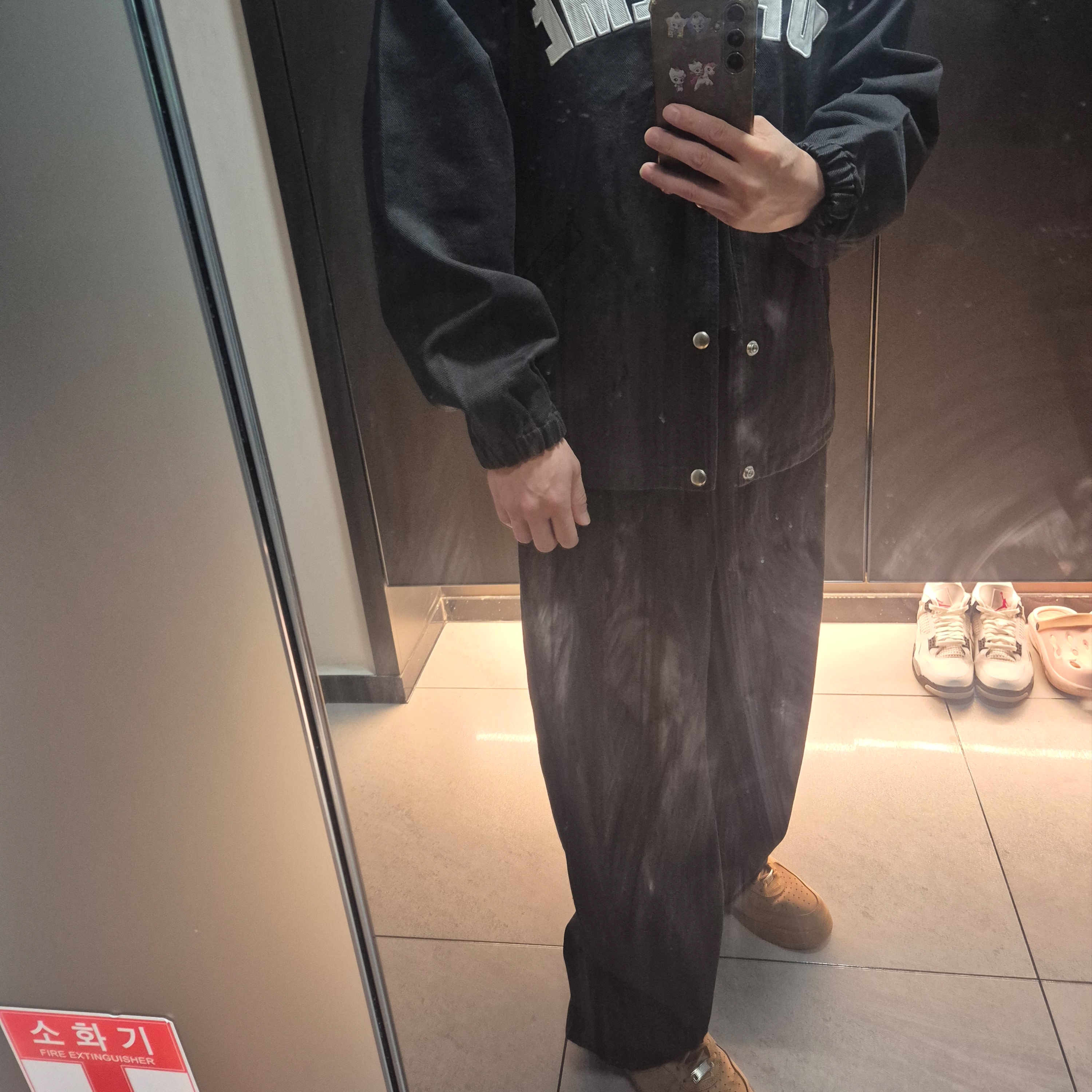 Supreme Arc Denim Coaches Jacket Black - 25SS 착용 스타일 - 8