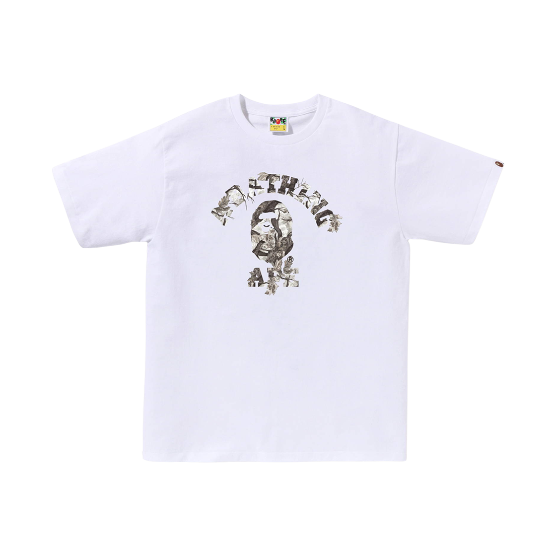 베이프 트리 엣지 카모 컬리지 티셔츠 화이트