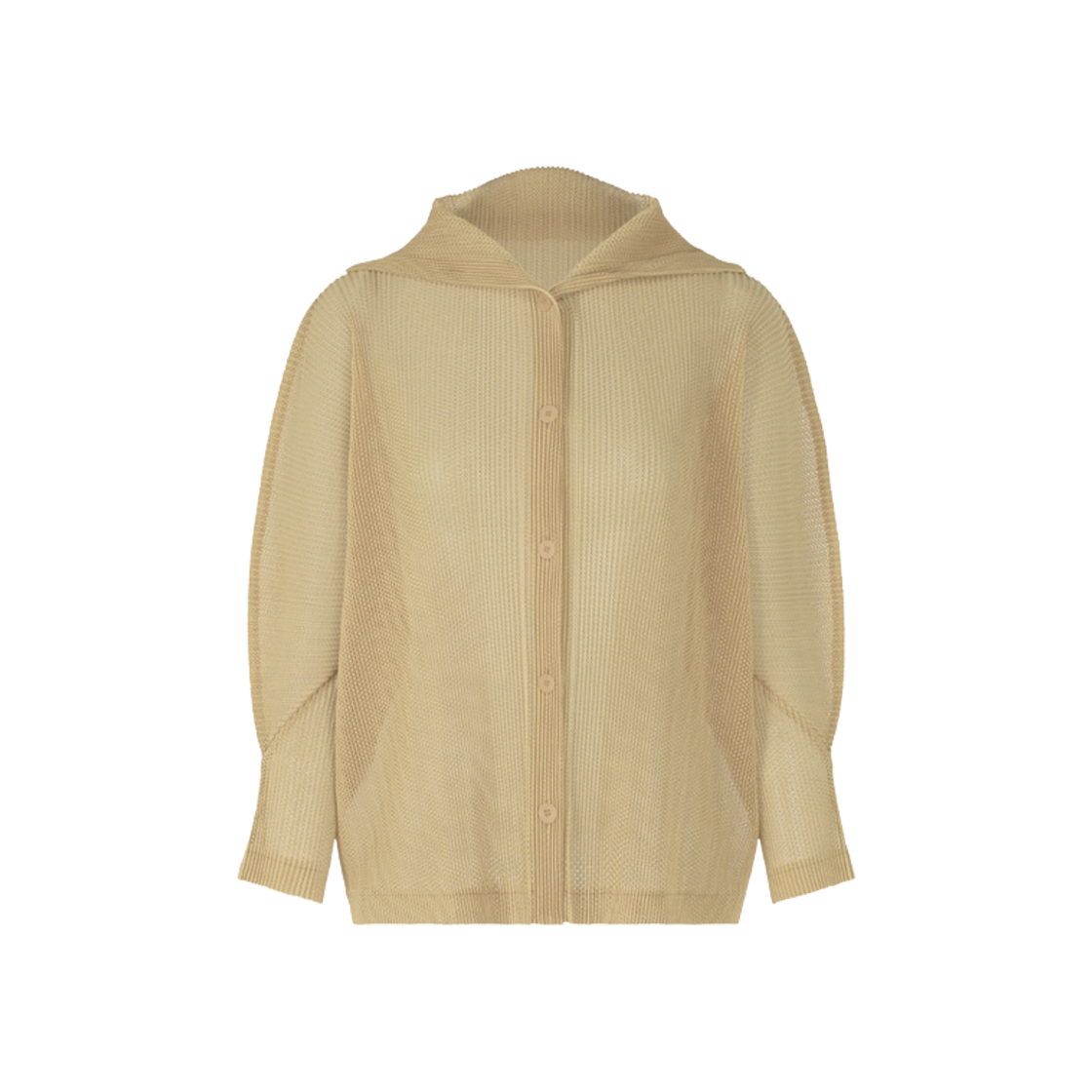 PP58/PP53-FO362-40 (W) Pleats Please Issey Miyake Tatami July Cardigan Light Beige