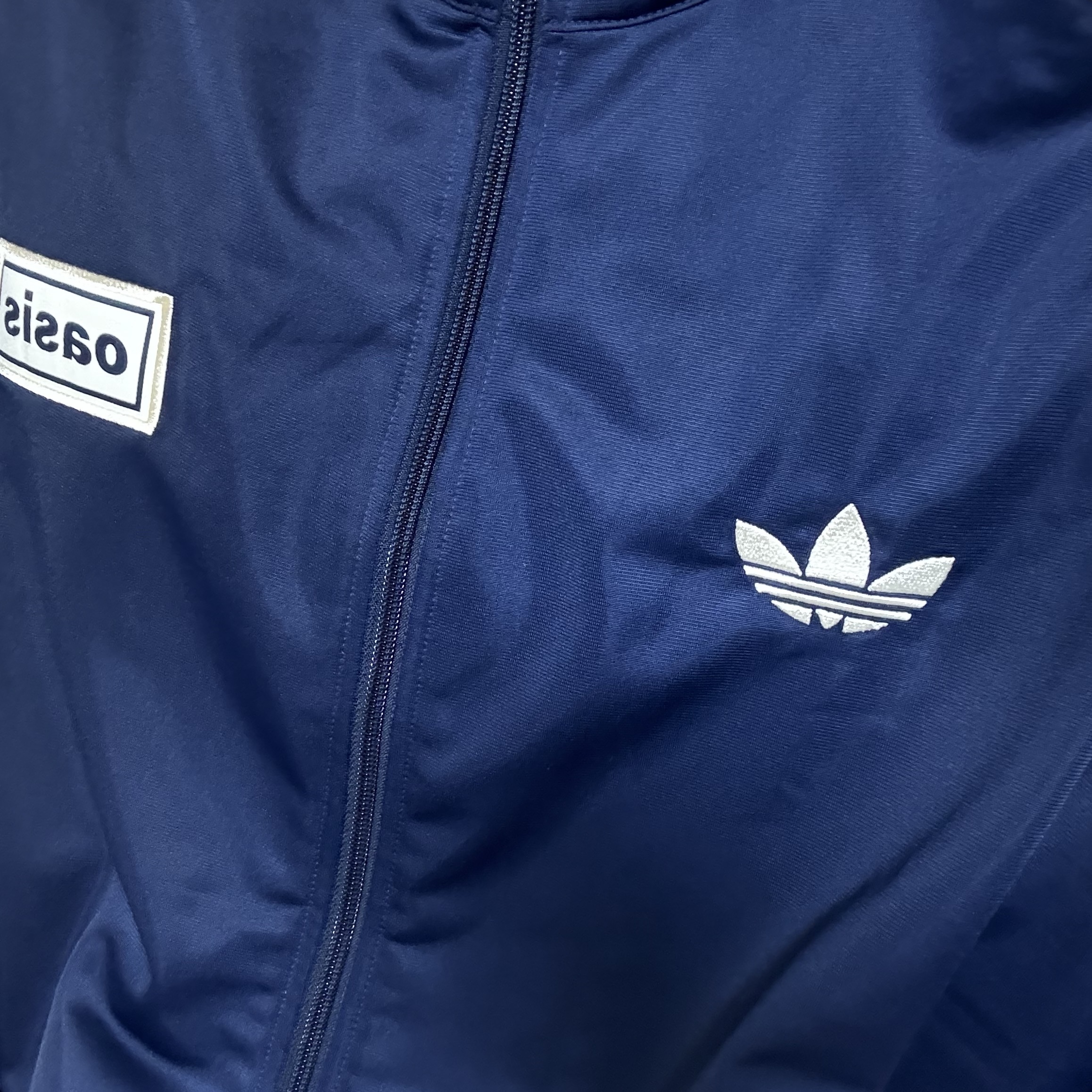 Adidas x Oasis Tour Firebird Track Top Night Indigo - US Sizing 착용 스타일 - 1