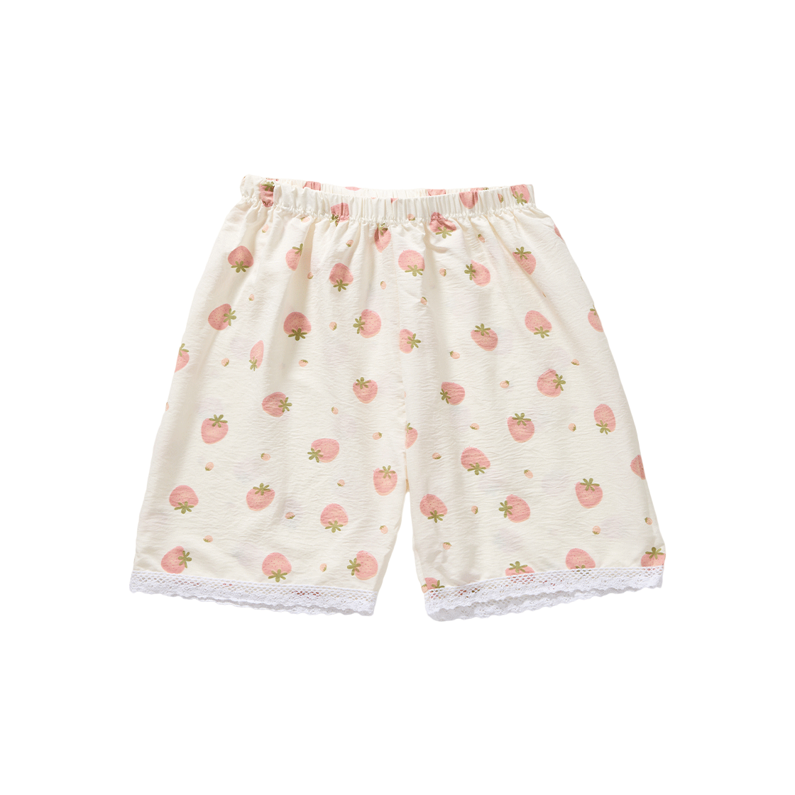 [3% 적립] 에이원 쿨 5부 레이스 파자마 팬츠 딸기([3% 적립] (W) AONE Cool 5 Part Lace Pajama Pants Strawberry)