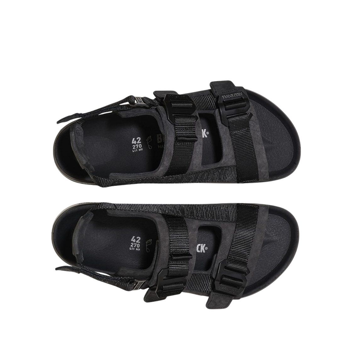 버켄스탁 신주쿠 내츄럴 레더 텍스타일 블랙 - 레귤러(Birkenstock Shinjuku Natural Leather Textile Black - Regular) - 2