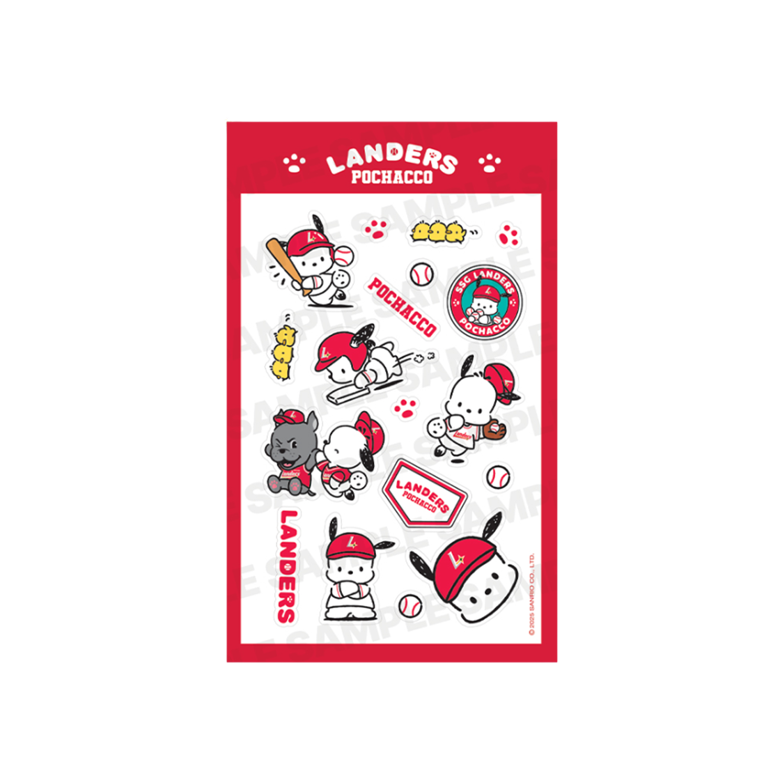 SSG 랜더스 x 포차코 타투 스티커 멀티(SSG Landers x Pochacco Tattoo Sticker Multi)