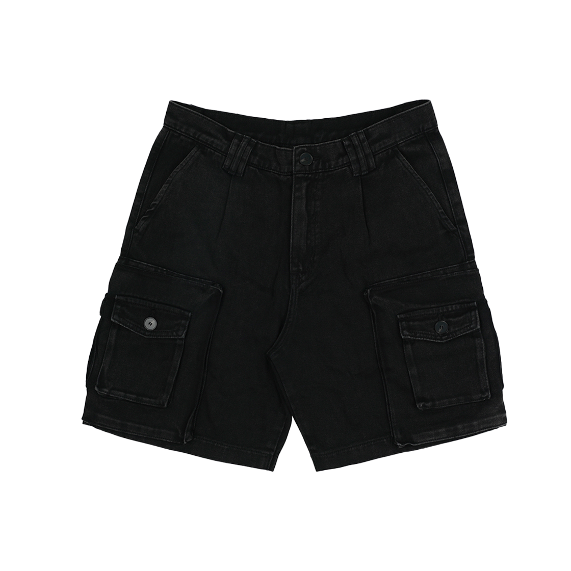 KM25ZMSP008 KZM Dirty Twill Half Pants Black