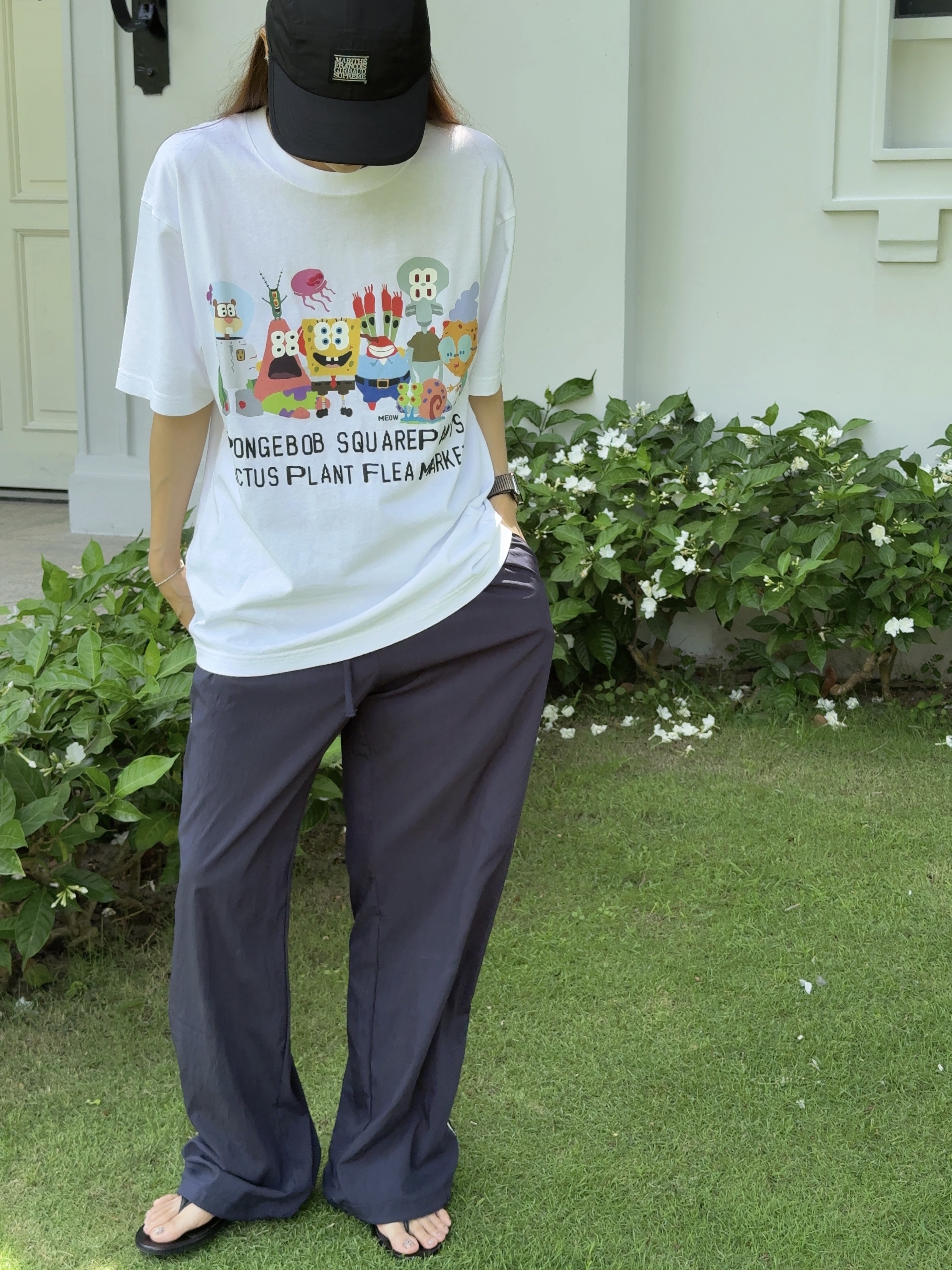 Supreme x Marithe Francois Girbaud Sport Camp Cap Black - 25SS, Uniqlo UT x CPFM x SpongeBob Graphic T-Shirt A White - JP 착용 스타일 - 1