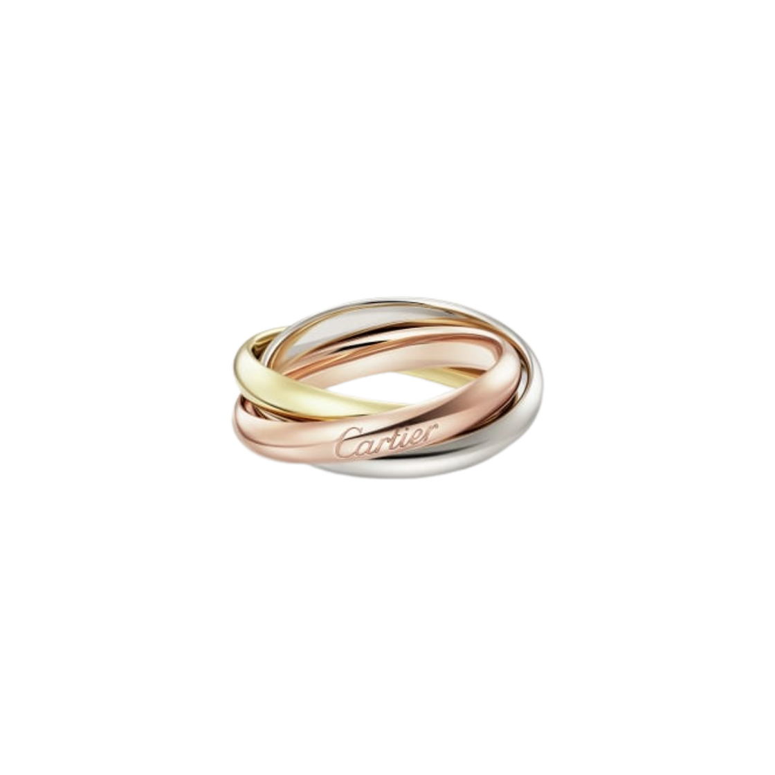 B42342 Cartier Trinity Ring Classic White Gold Yellow Gold Rose Gold