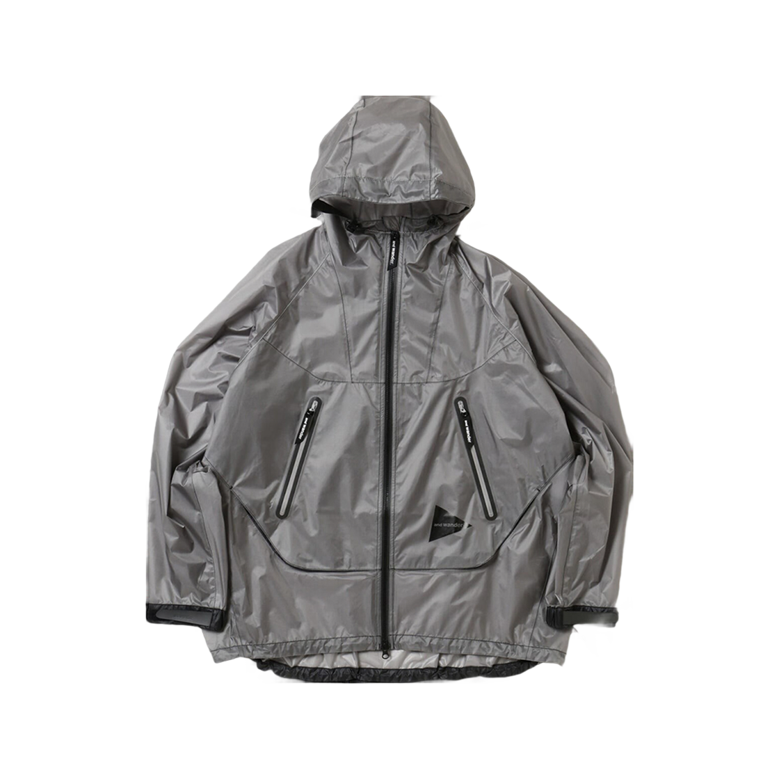 W31D6JR003_GY and wander Sheer Loose Fitting Rain Jacket