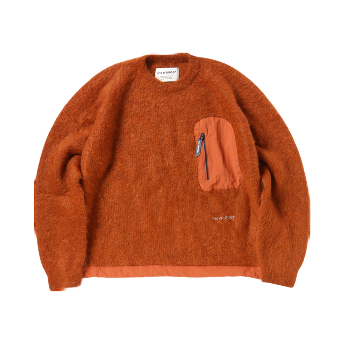 W31D6SW002_OR and wander Mohair Wool Sweater