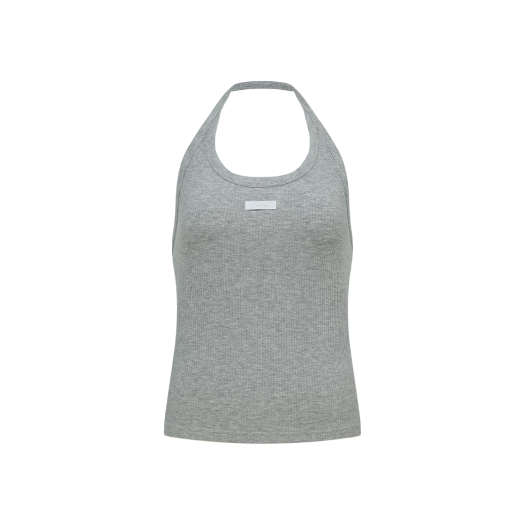 2025SV2138GYF Letter From Moon Letters Label Halterneck Top Grey