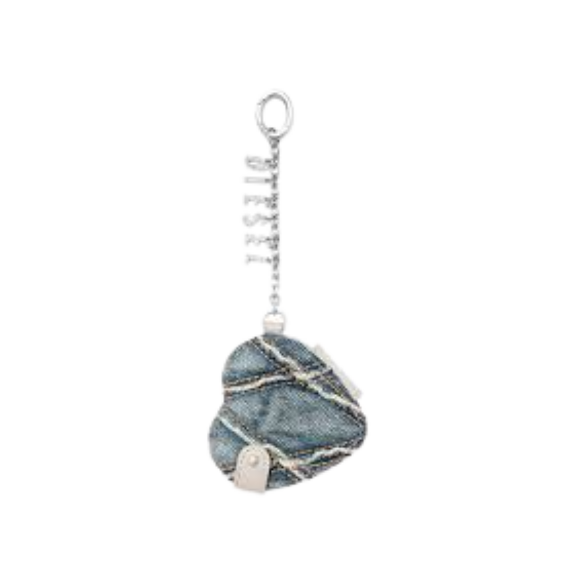 디젤 참-D 미러 아가일 퀼티드 데님 참 실버(Diesel Charm-D Mirror Charm in Argyle Quilted Denim Silver) - 1