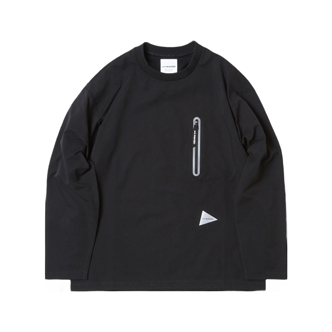 W31D6FM002_BK and wander Hybrid Warm Pocket Ls T