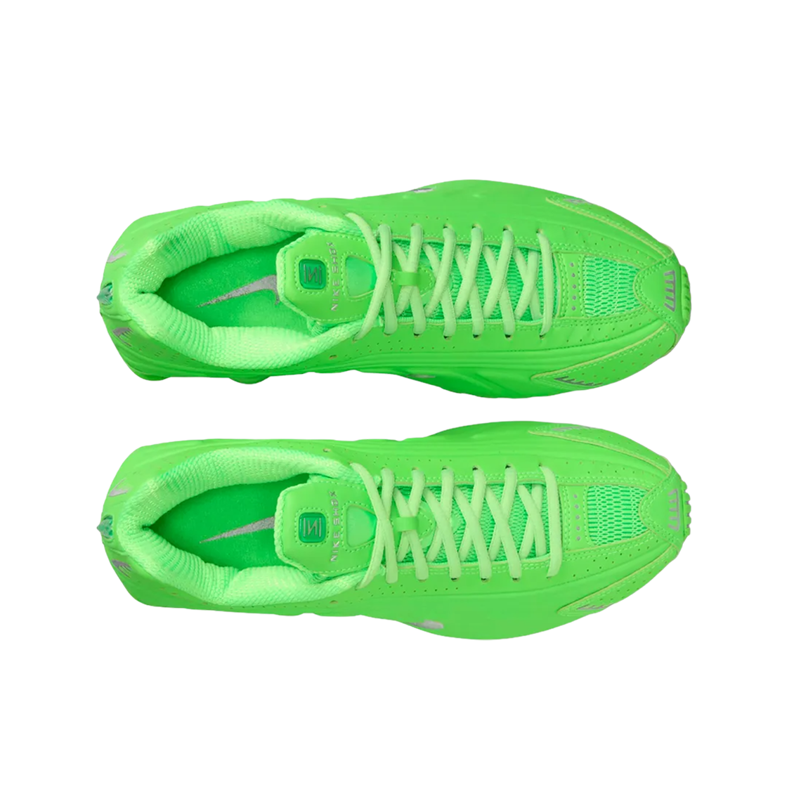 (W) 나이키 샥스 R4 그린 스트라이크 메탈릭 실버((W) Nike Shox R4 Green Strike Metallic Silver) - 2
