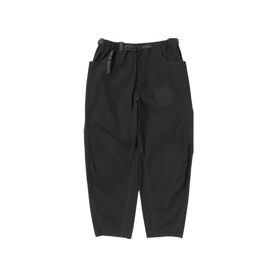 W31D6PT007_BK and wander High Count Cloth Wide Pants