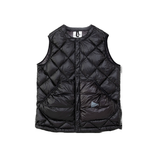 W31D6JD003_BK and wander Diamond Stitch Down Vest