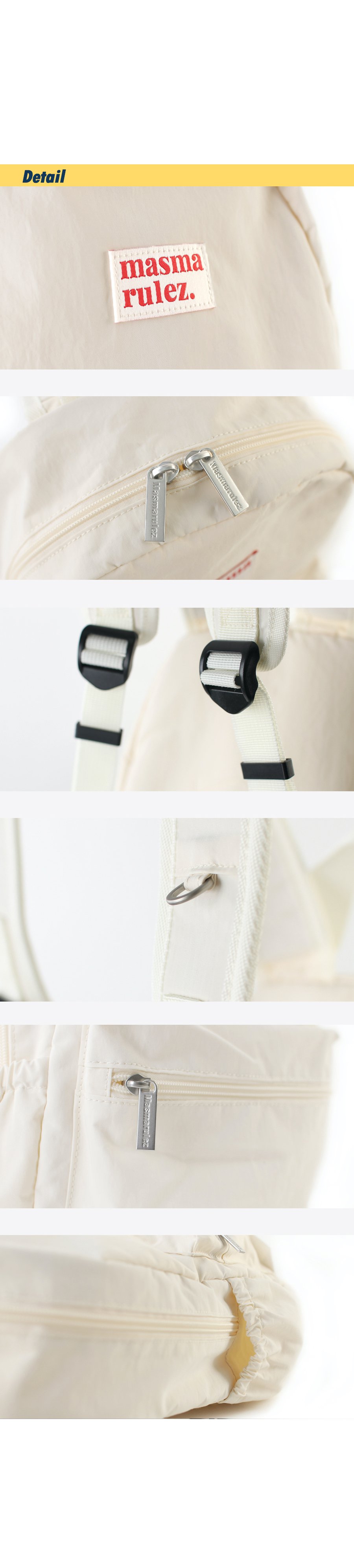 Masmarulez ● ミニデイリーバックパック Butter cream 854bb6c086b9e.jpg