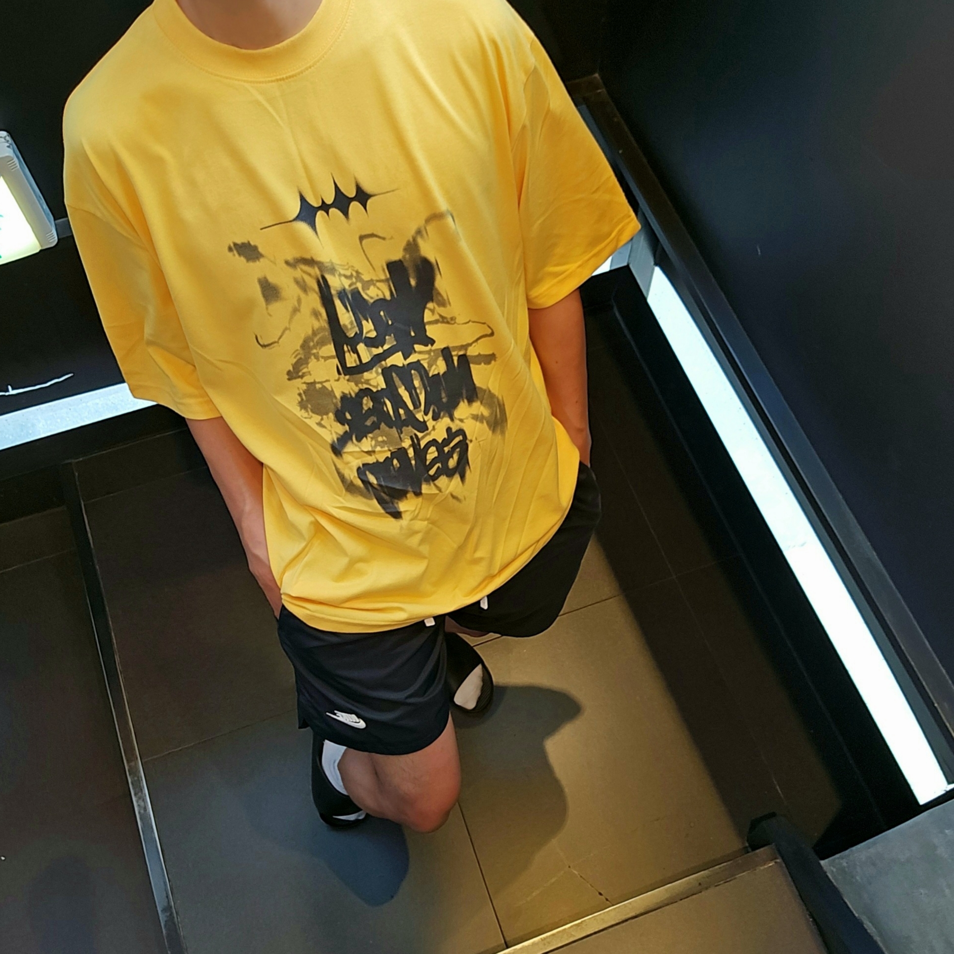 Nike NSW Woven Shorts Black - Asia, Nike NSW Woven Lined Flow Shorts Black - Asia 착용 스타일 - 2