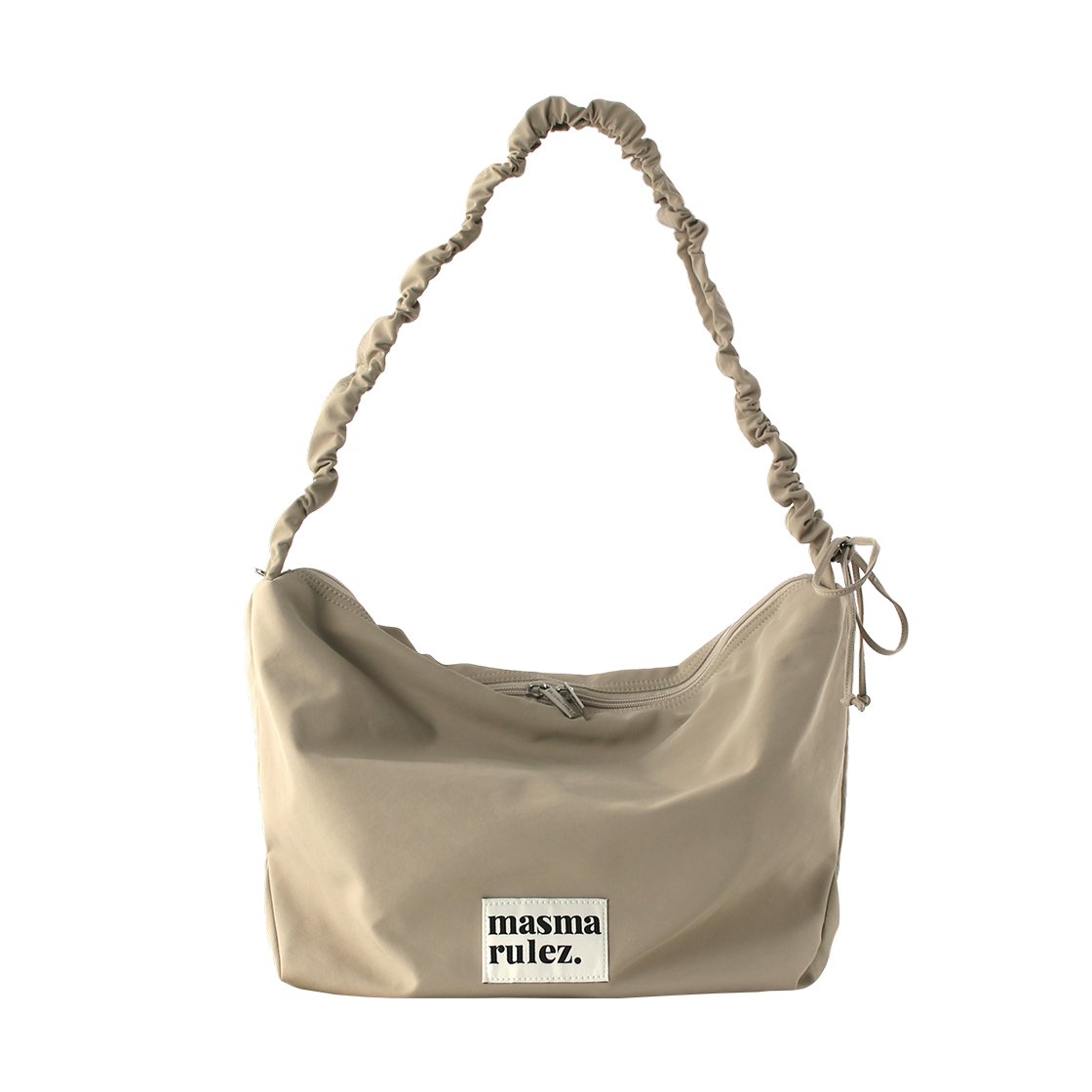 ★masmarulez★ Nylon 2way shirring hobo bagMocha beige MUSINSA | MASMARULEZ [INT] Nylon 2way shirring hobo bag _