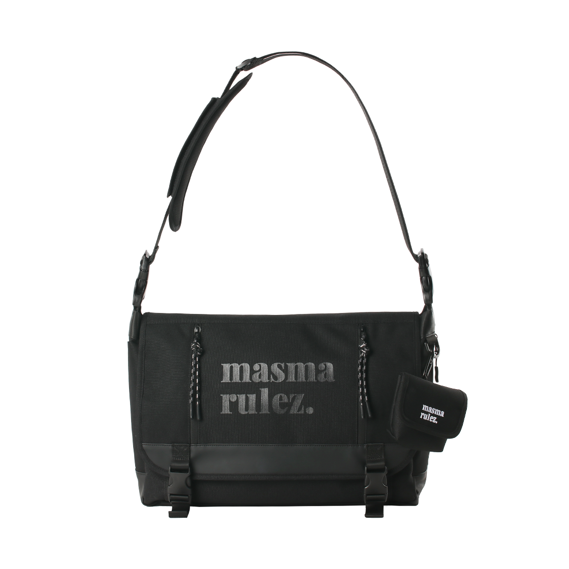 ★masmarulez★ [Strap Selection]Custom messenger bag _ Simpl MUSINSA | MASMARULEZ [INT] Custom messenger bag _ Simple Black