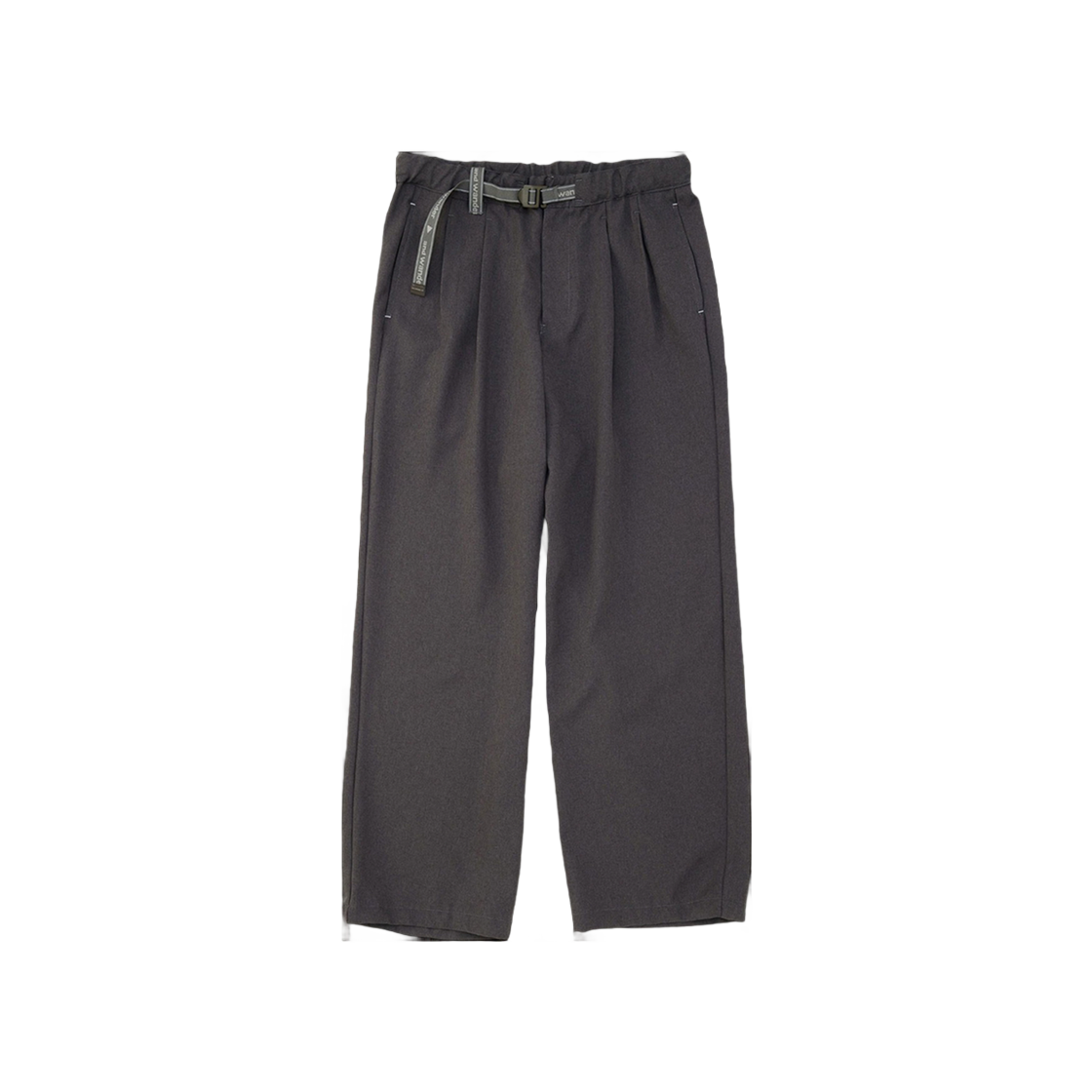 W31D6FP011_GY and wander PE Melange Twill Wide Pants