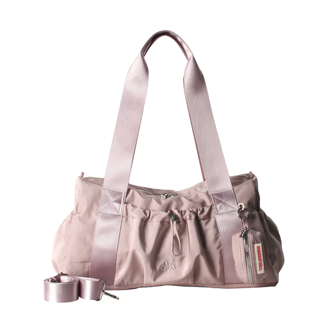 ◆masmarulez◆ Pouch set glossy shoulder duffel bag Light gr 71a7676593a4e.jpg