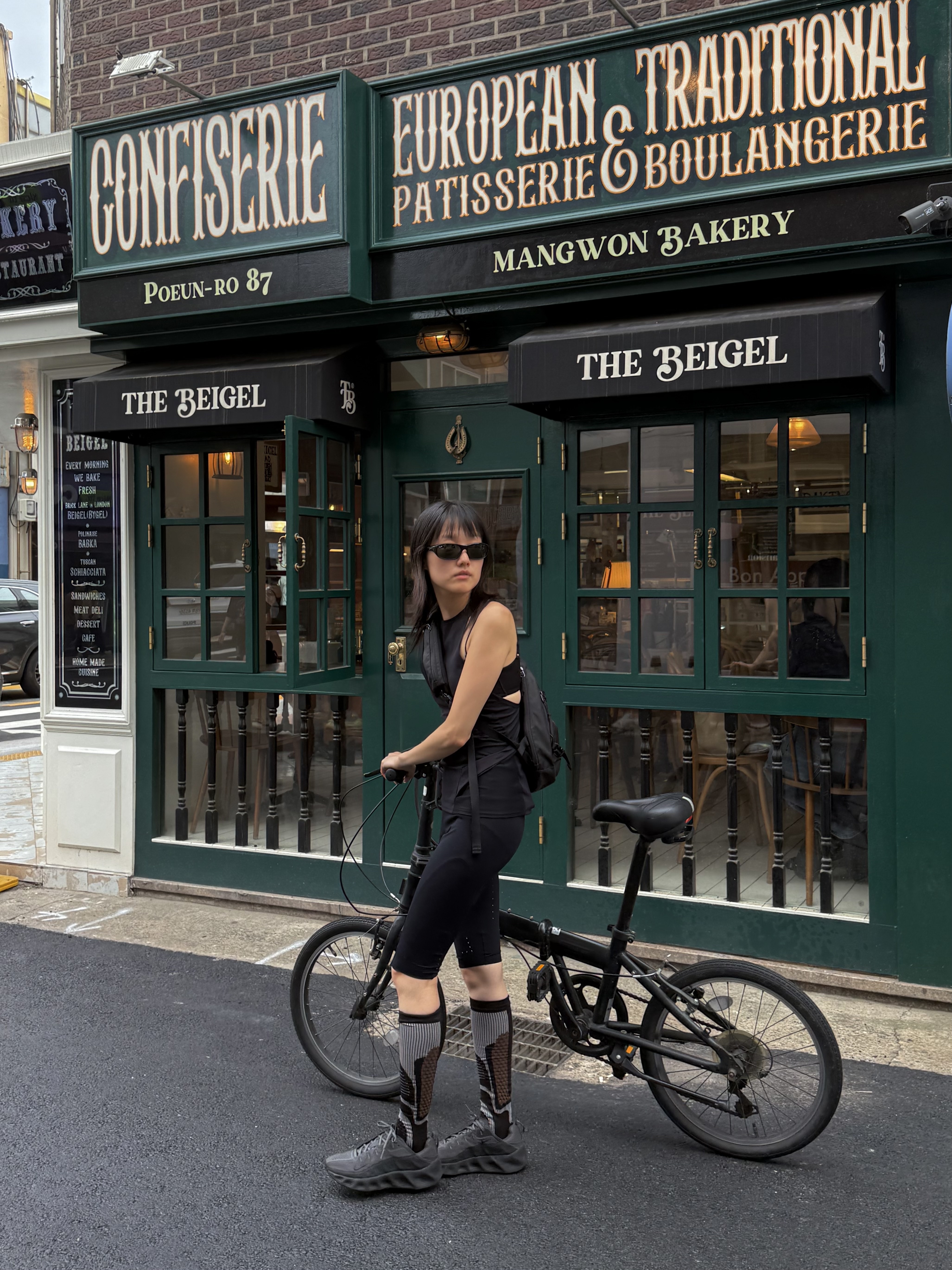 Roa Bones Long Socks Dark Brown, ROA Compression Biker Shorts Black 착용 스타일 - 2