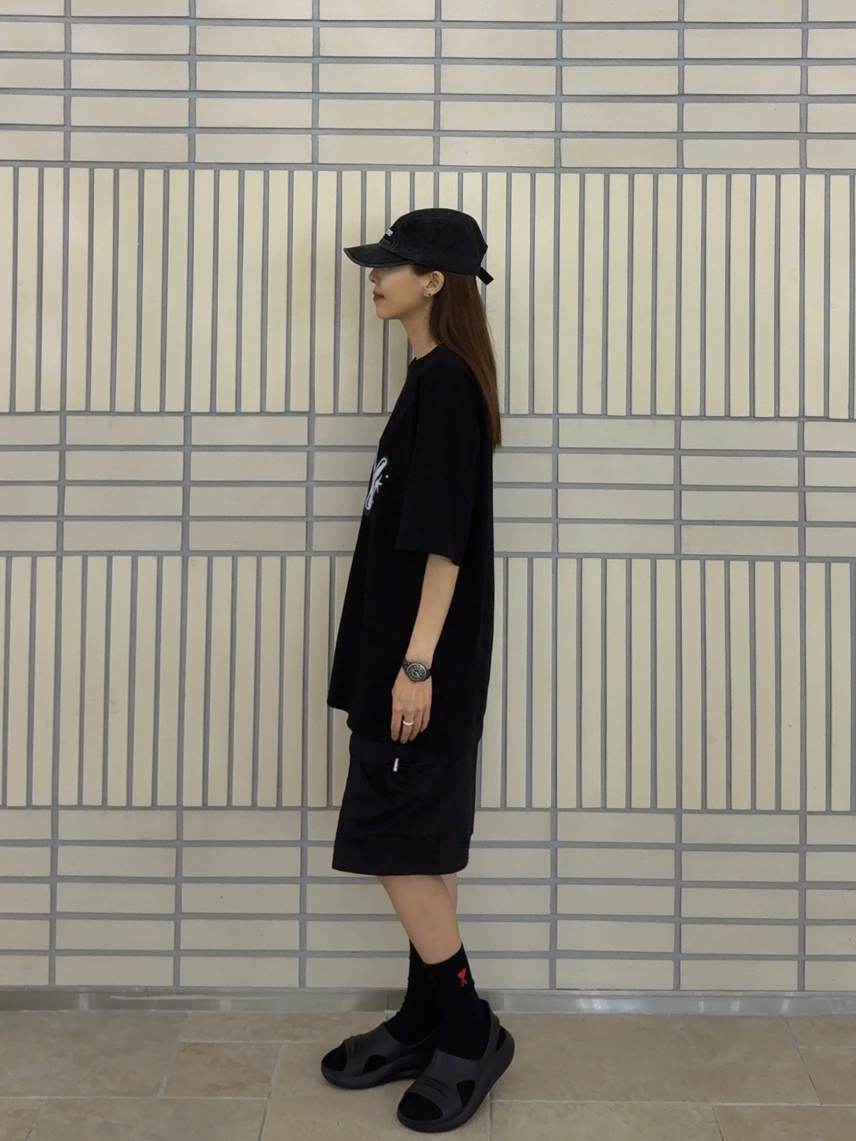 Supreme Denim Camp Cap Black - 23SS, Chanel J12 Watch 33mm Quartz Black 착용 스타일 - 3