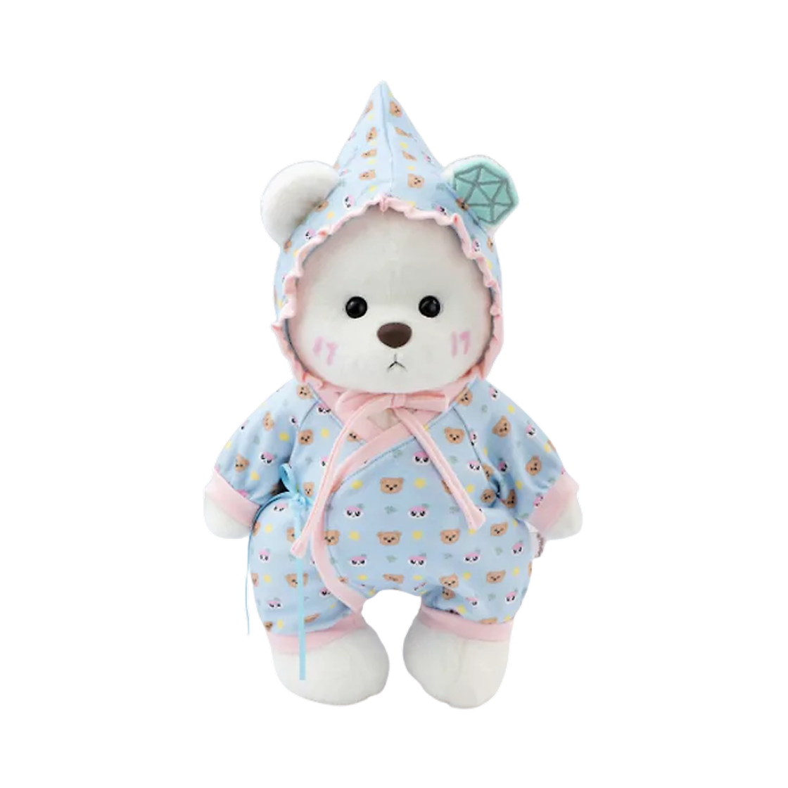 테디 테일즈 x 세븐틴 봉봉이 봉봉 베어 M 10주년 한정판 세레니티(Teddy Tales x Seventeen Bongbongee Bongbong Bear M 10th Anniversary Limited Edition Serenity)