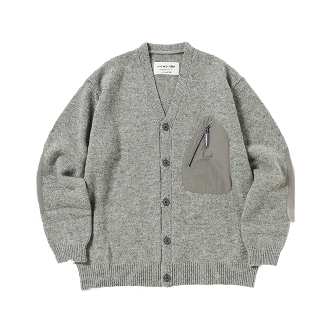 W31D6SW003_GY and wander Shetland Wool Cardigan