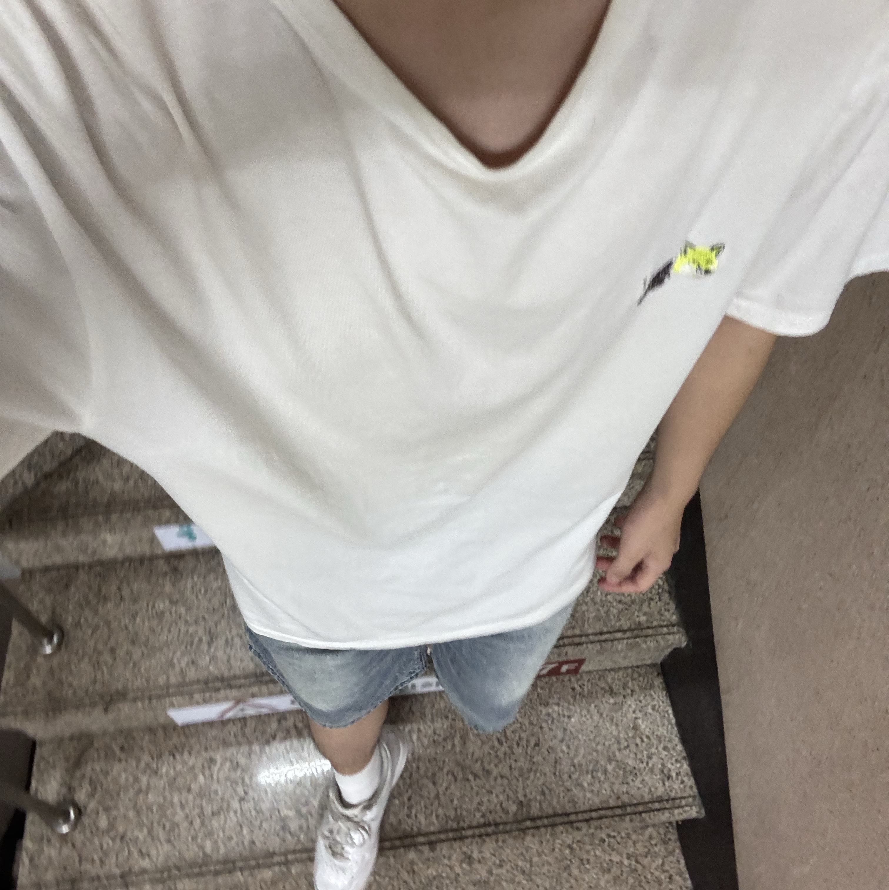 Nike x Peaceminusone Air Force 1 Low Para-Noise 3.0 Black and Multicolor, Play Comme des Garcons Gold Heart T-Shirt Black 착용 스타일 - 4