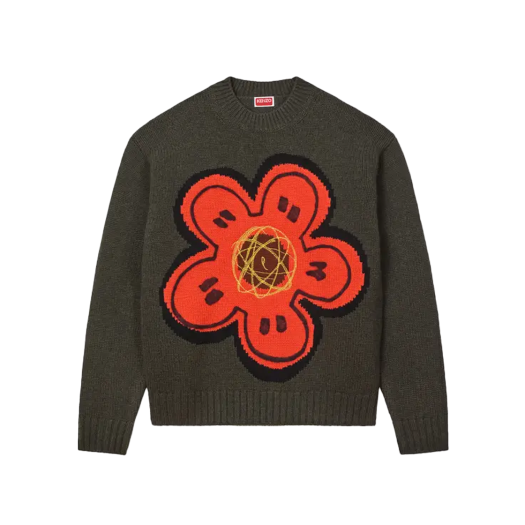 KM5DKNPKZ02KK Kenzo x Futura 2000 Jumper Khaki - 25FW