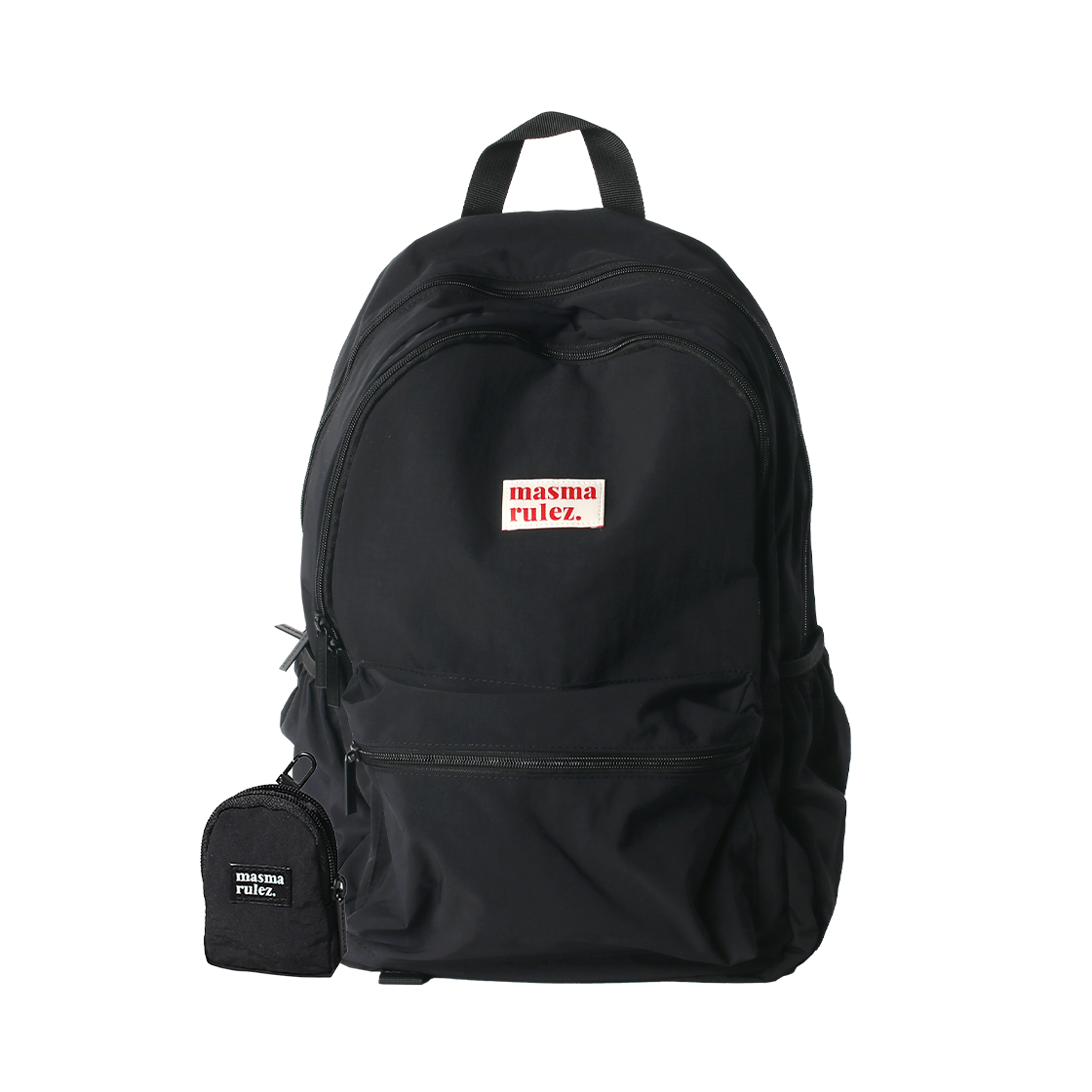 마스마룰즈 에어팟 파우치 세트 레이어드 백팩 블랙